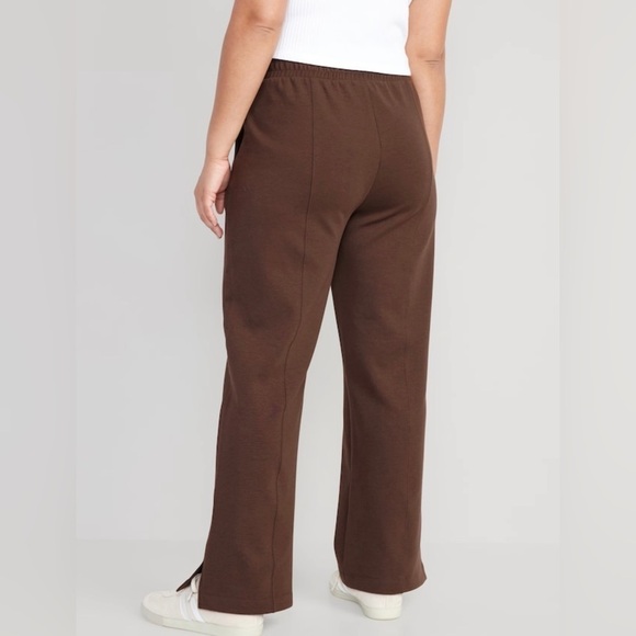 NWT! French Roast High-Waisted Dynamic Fleece Wide-Leg Trouser Pants - Picture 6 of 8